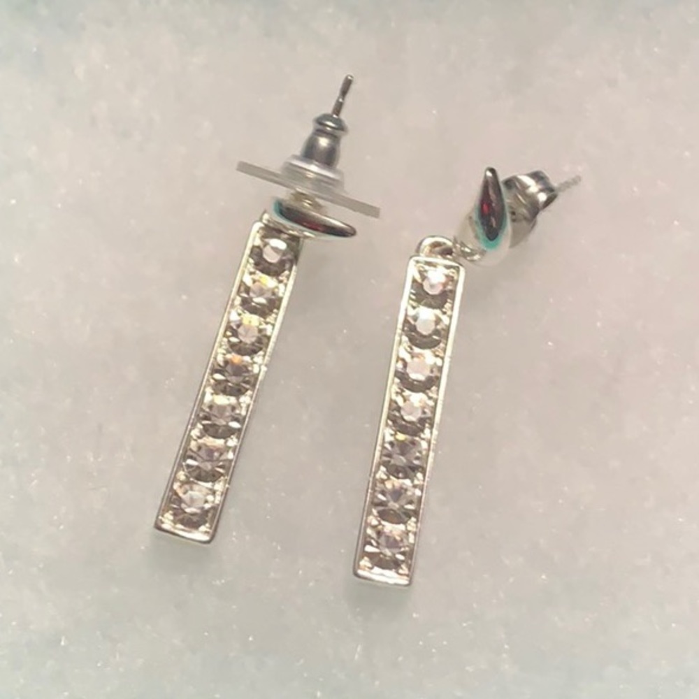 Cubic zirconia drop earrings